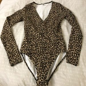 American Apparel leopard bodysuit NEW